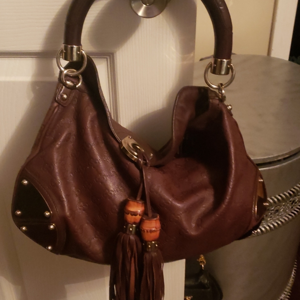 Leather Gucci handbag